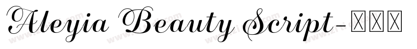 Aleyia Beauty Script字体转换 Aleyia Beauty Script字体转换